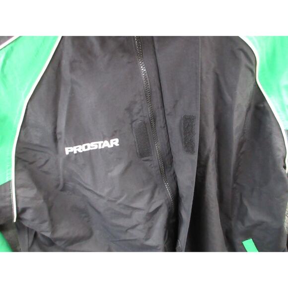 NWOT Vintage Prostar Pro Star Hidden Hood Men's Small Nylon Jacket Green & Black - Picture 11 of 15